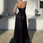 Simple Brown Spaghetti Straps A Line Prom Dress Party Dress nv1713