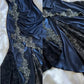 Navy Blue Vintage Elegant Spaghetti Strap Exquisite Lace Long Mermaid Satin Empire Dress Ball Gown Evening Dress Party Dress Prom Dress nv4033