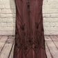 Blue/Reddish Brown/Green Beaded Vintage Evening Gown Spaghetti Strap Chiffon Long Ball Gown nv4269