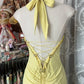 Yellow Elegant Fashion Halter Neck Exquisite Beaded Sequins Rhinestone Long chiffon Mermaid Slim Prom Dress Birthday Dress Party Dress Evening Dress nv3880