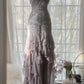 Elegant Purple Spaghetti Strap Applique Bodycon Backless Evening Dress Chiffon Sequin Long Ball Gown Party Dress nv4111