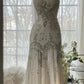 Ivory White Elegant Spaghetti Strap Beaded Chiffon Long Mermaid Gown Ball Gown Evening Gown Party Dress nv4228