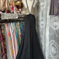 Black Evening Gown Sexy Long Backless Satin Ball Gown nv4301