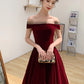 Elegant Burgundy Velvet A-Line Tie Floor Length Party Dress Deep Red Evening Gown Prom Dress nv1792