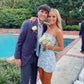 blue floral off the shoulder cute short bodycon homecoming dress cocktail dress prom dress party dress nv1730