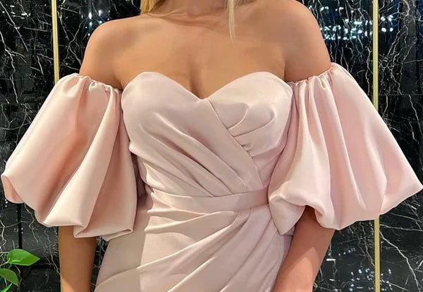 Off-Shoulder Sweetheart Ruched Long Prom Evening Dress nv1656