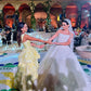 Light Yellow Ruffle Tiered A-Line Long Party Dress Prom Gown Evening Gown nv1778