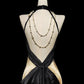 Champagne Black Fashion Elegant Strap Long Mermaid Slim Fishtail Skirt Satin Floor Length Train Ball Gown Evening Dress Prom Dress nv3866