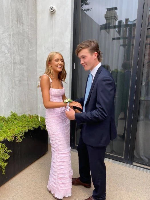 Pink Elegant Spaghetti Strap Pleated Long Banquet Dress Wedding Guest Dress Evening Dress Party Dress Prom Dress nv1784