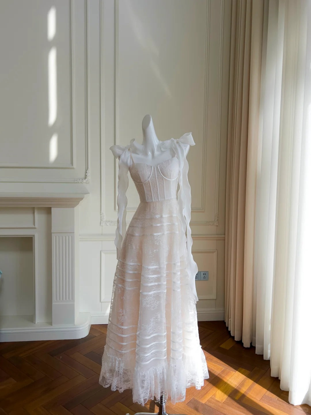 NiceVestidos - Robe de soirée longue en tulle rose clair NV6084