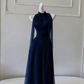 NiceVestidos - Robe longue fluide en mousseline à bretelles NV6085
