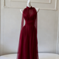 NiceVestidos - Robe longue fluide en mousseline à bretelles NV6085