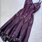 Purple Vintage Fashion Elegant Exquisite Beading Spaghetti Strap Long Chiffon Ball Gown Evening Dress Party Dress nv3586