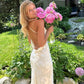 Ivory Chic Fashion Backless Long Prom Dress Evening Dress Birthday Holiday Party Dress nv3196