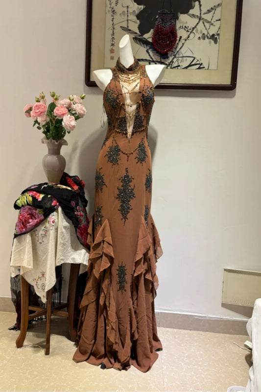Robe longue de soirée rétro NV6443