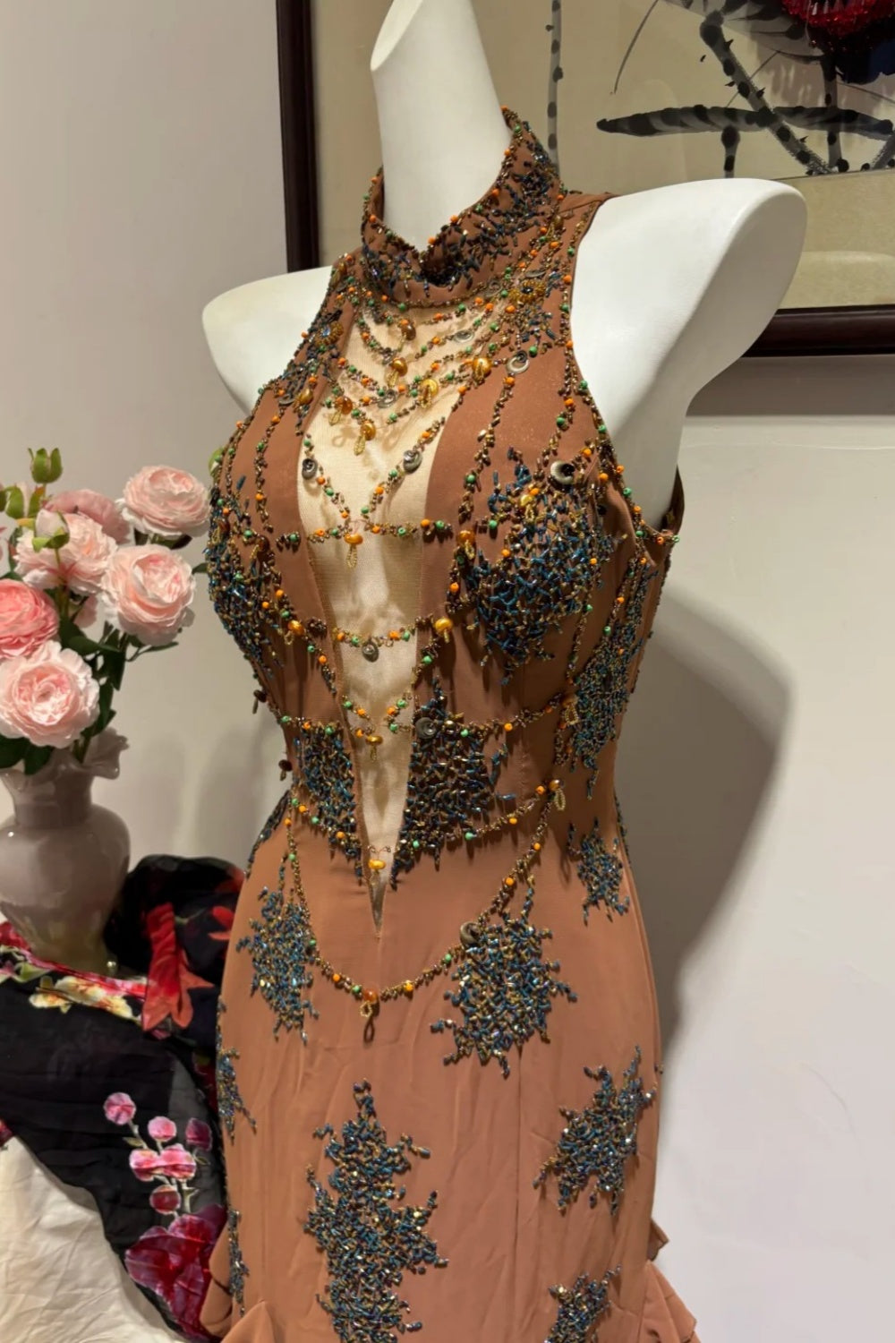 Robe longue de soirée rétro NV6443