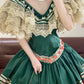 Green unique and beautiful Spanish vintage long ball gown princess. nv5081