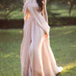 Pink Chiffon Long Prom Dresses, Pink Formal Evening Party Dress nv1531