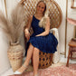 One Shoulder Navy Blue Sequins Short Prom Dresses, One Shoulder Navy Blue Homecoming Dresses, Navy Blue Formal Graduation Evening Dresses  nv1484