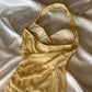 ✨Butter yellow fashion suspenders unique sparkling glitter sweetheart backless neckline beaded tassel long chiffon prom dress nv5378