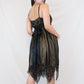 Brown Floral V-Neck Spaghetti Strap Short Chiffon Homecoming Dress Birthday Party Dress nv4976