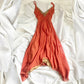 Orange Sequin Vintage Fairy Princess Asymmetric Chiffon Homecoming Dress nv4537