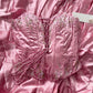 💘Pink exquisite beaded long ruffled satin fairy dress prom dress nv5414