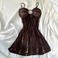 Brown Vintage Fairy Chiffon Homecoming Dress Party Dress Birthday Dress Prom Dress nv4539