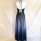 ✨Glitter Ball Gown Gorgeous Vintage Long Gradient Black Blue Silver Satin Beaded Floral Ball Gown Evening Dress Party Dress nv4240
