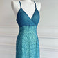 💗✨Teal/Hot pink vintage 90s y2k fairy boho beaded embroidery maxi mermaid suspender dress prom dress evening gown party dress nv4406