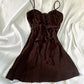 Brown Vintage Fairy Chiffon Homecoming Dress Party Dress Birthday Dress Prom Dress nv4539