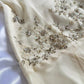 Ivory Beaded Long Chiffon Dress Party Dress Ruffled Evening Dress Ball Gown  nv4579