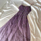 ✨💞Magnifique et élégante robe rétro dégradée violette perlée à la main charmante robe de bal longue en mousseline de soie princesse nv5379