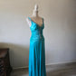 Blue Elegant Fashion Long Exquisite Beaded Long Satin Prom Dress Evening Dress Party Dress nv3748
