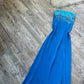 Light blue y2k sequins flowing mini short/long chiffon homecoming dress prom dress evening dress birthday party dress banquet dress nv4565