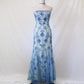 💙Vintage Aqua Blue Exquisite Beaded Long Tulle Formal Prom Dress Evening Party Dress nv4994