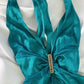 Blue Vintage Fairy Short Satin Homecoming Dress Party Dress Birthday Dress Prom Dress nv4541