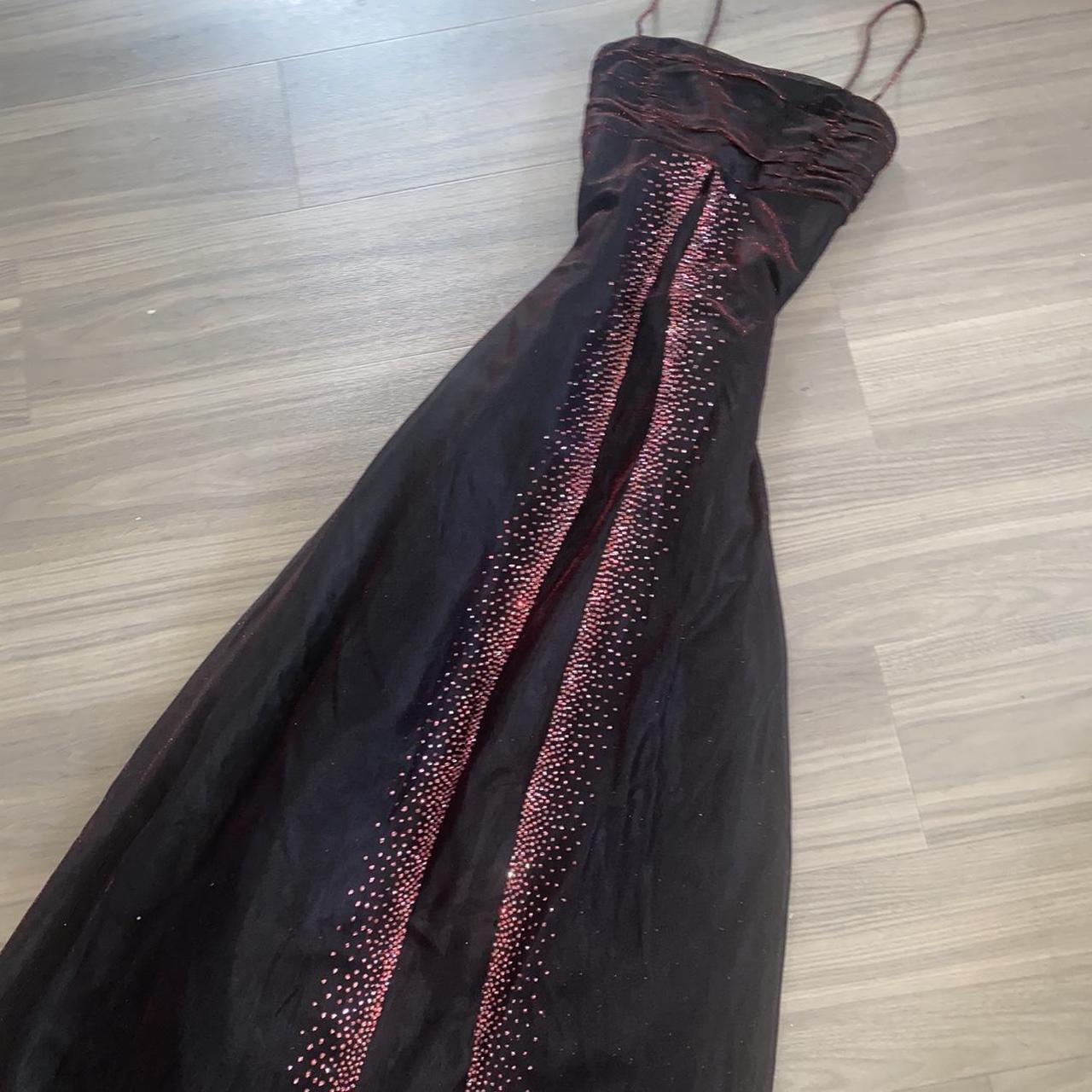 Red Black Shiny Elegant Delicate Rhinestone Beads Retro Elegant Lace Long Tulle prom dress Evening Dress Party Dress nv3808