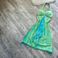 Green and blue beautiful mini backless rhinestones flowing short chiffon homecoming dress prom dress evening dress birthday party dress banquet dress nv4563