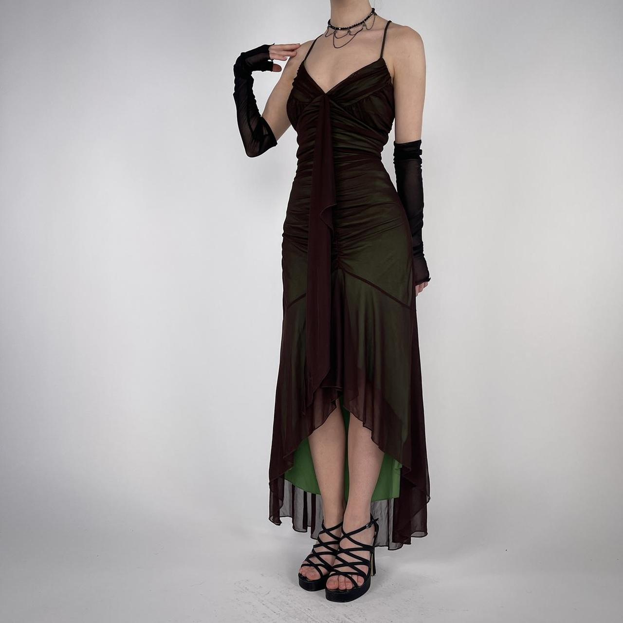 Green simple retro fashion spaghetti straps long elegant tulle ball gown evening dress party dress prom dress nv3753