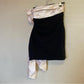 Black pink sweet short tube top bow velvet satin homecoming dress birthday party dress nv5259