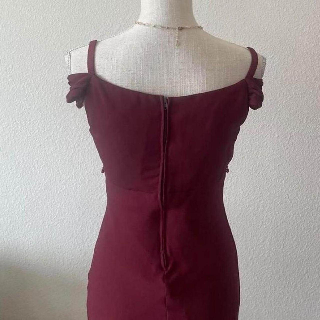 Vintage Burgundy High Waist Off Shoulder Fairy Elegant Beaded Stunning prom dress Evening Dress nv3751