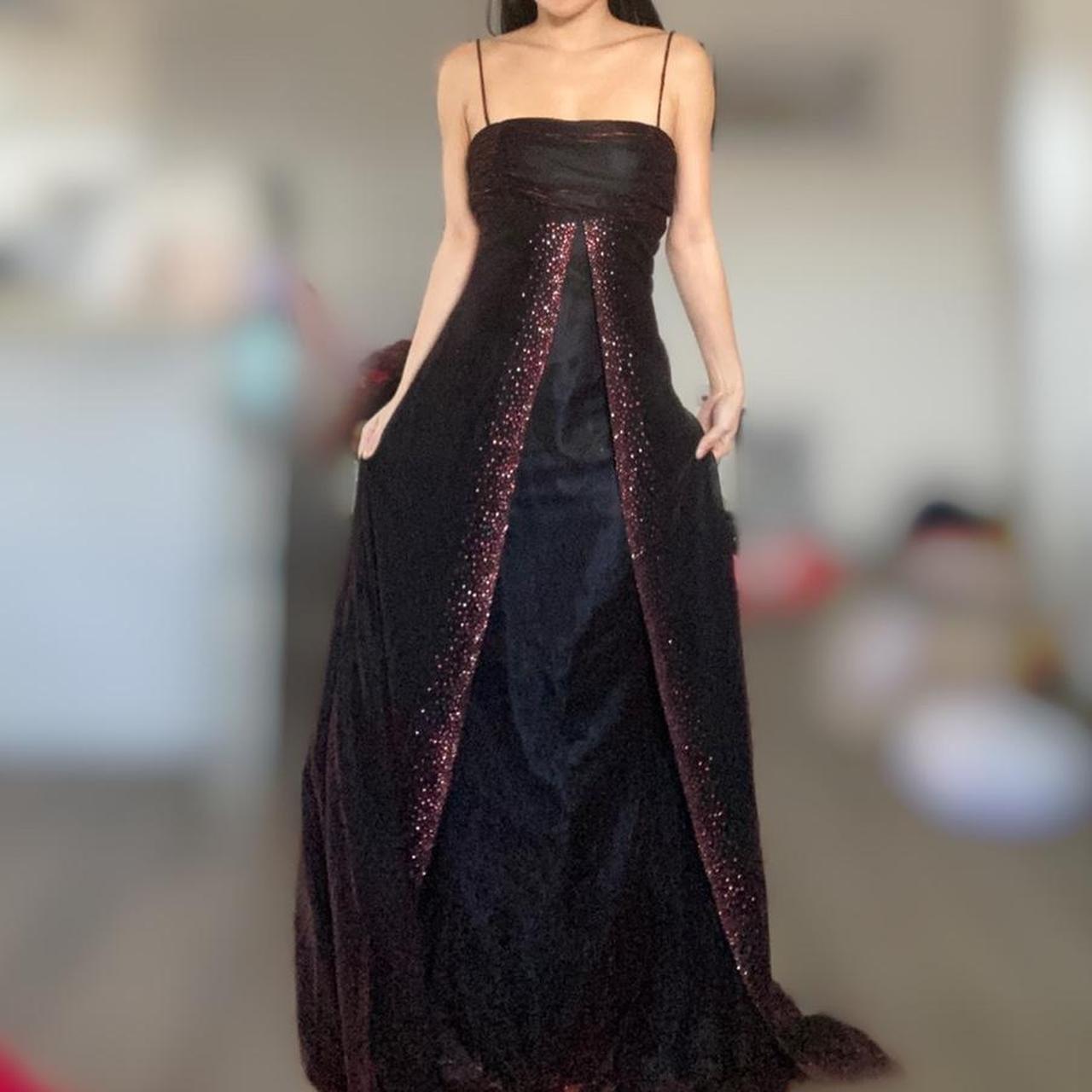 Red Black Shiny Elegant Delicate Rhinestone Beads Retro Elegant Lace Long Tulle prom dress Evening Dress Party Dress nv3808