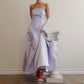 Light Purple Vintage Elegant Exquisite Floral Beading Long Satin Tulle Ball Gown Evening Dress Birthday Party Dress Prom Dress nv4001