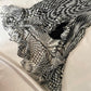 Beautiful black grey retro fashion long chiffon evening gown party dress nv5385