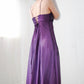 Purple Elegant Fashion Gradient Exquisite Beading Spaghetti Straps Long Tulle Satin Backless Lace-up Ball Gown Evening Dress Party Dress nv3669