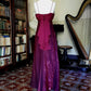 Fuchsia retro fashion elegant spaghetti strap long chiffon ball gown, evening dress, party dress nv3718