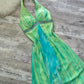 Green and blue beautiful mini backless rhinestones flowing short chiffon homecoming dress prom dress evening dress birthday party dress banquet dress nv4563