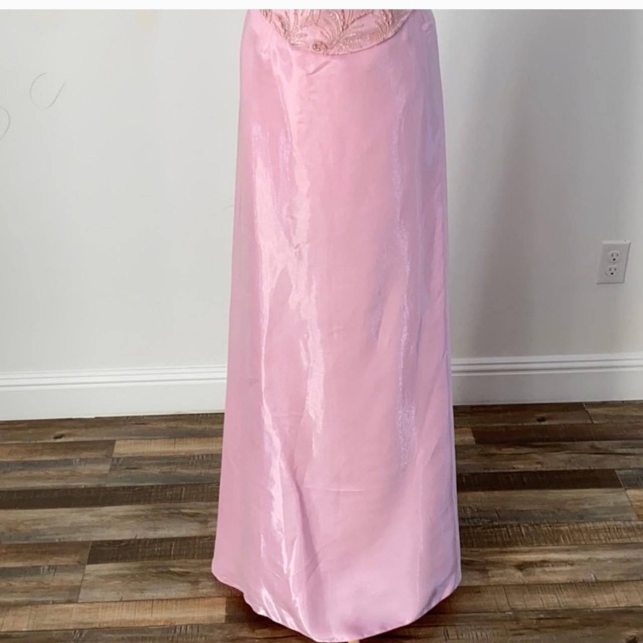 Pink Stunning Fairy Tie-Up Corset Corset Floral Beaded Long Satin Evening Dress Party Dress 2 Piece Corset Prom Dress nv3746