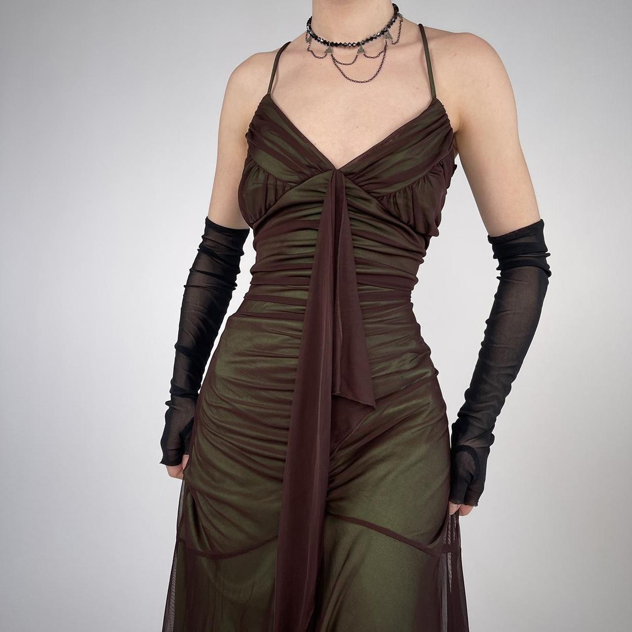 Green simple retro fashion spaghetti straps long elegant tulle ball gown evening dress party dress prom dress nv3753